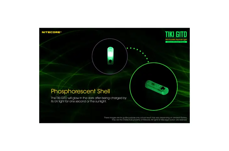 Nitecore TIKI GITD OSRAM P8 LED Rechargeable Keychain Flashlight — 2 models - view 5